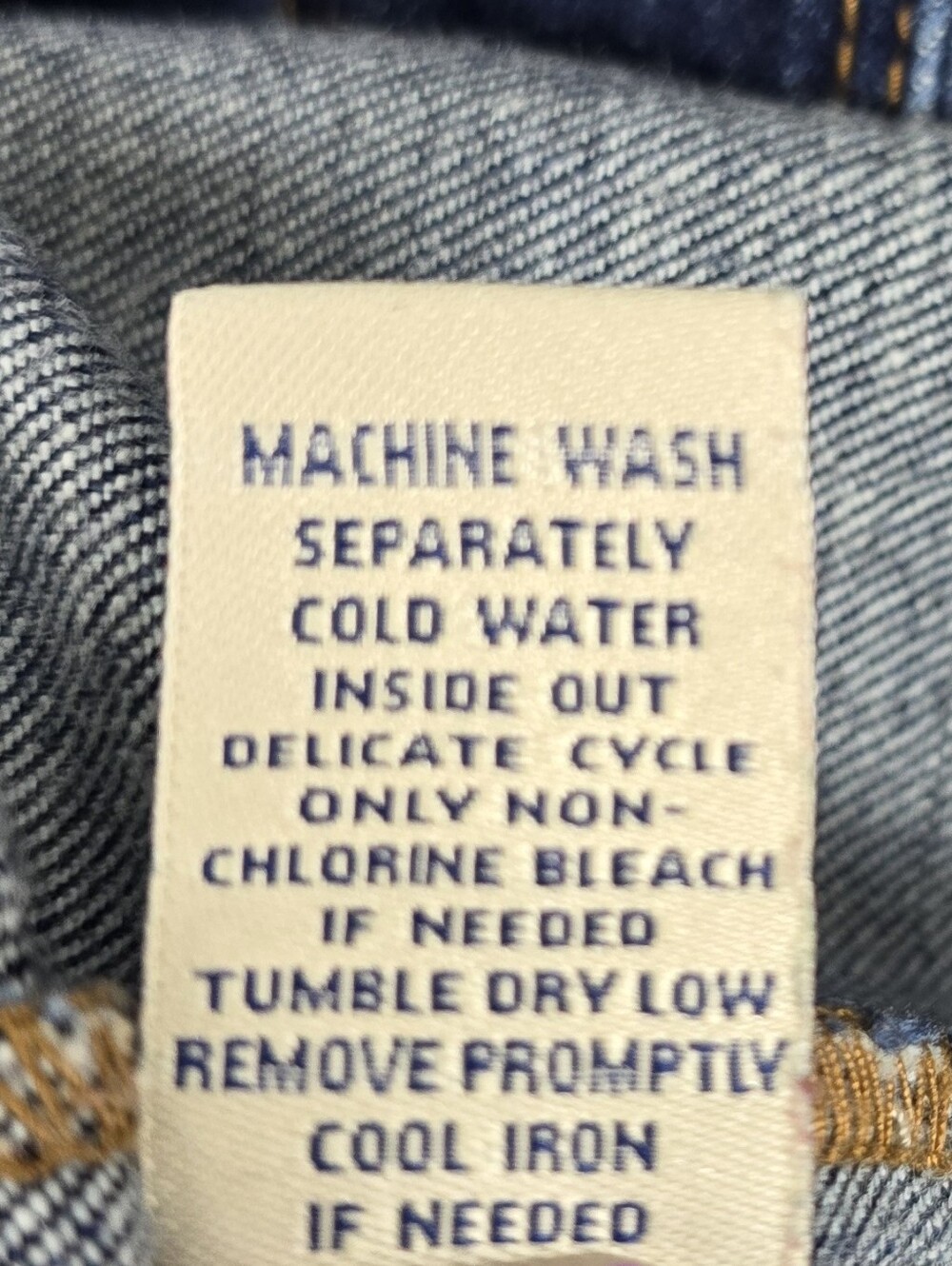 Cabi Norma Jean Stretch Denim Trucker Jacket Dark Blue Small - Picture 14 of 14